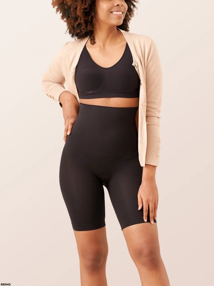 High-Waisted Sculpting Shaper Shorts – Tummy & Thigh Support