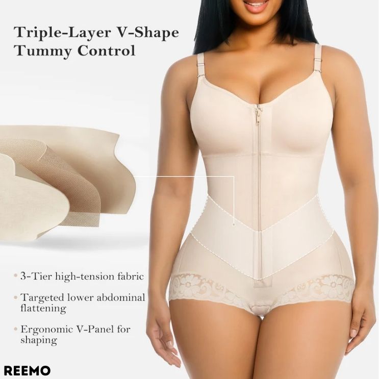 ShapeFlex™ Tummy Control Zip Bodysuit