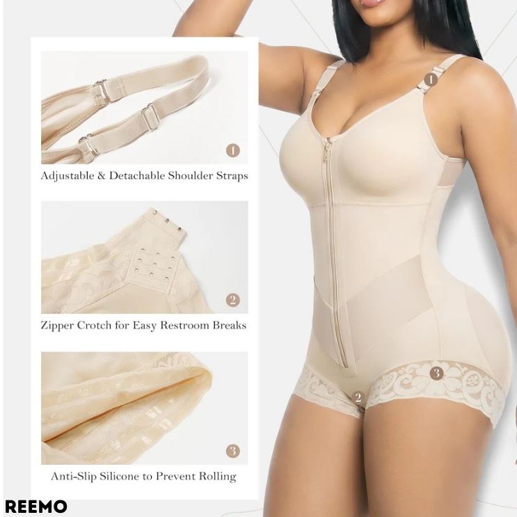 ShapeFlex™ Tummy Control Zip Bodysuit