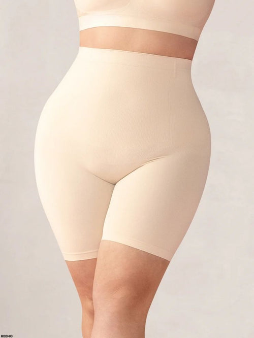 High-Waisted Sculpting Shaper Shorts – Tummy & Thigh Support