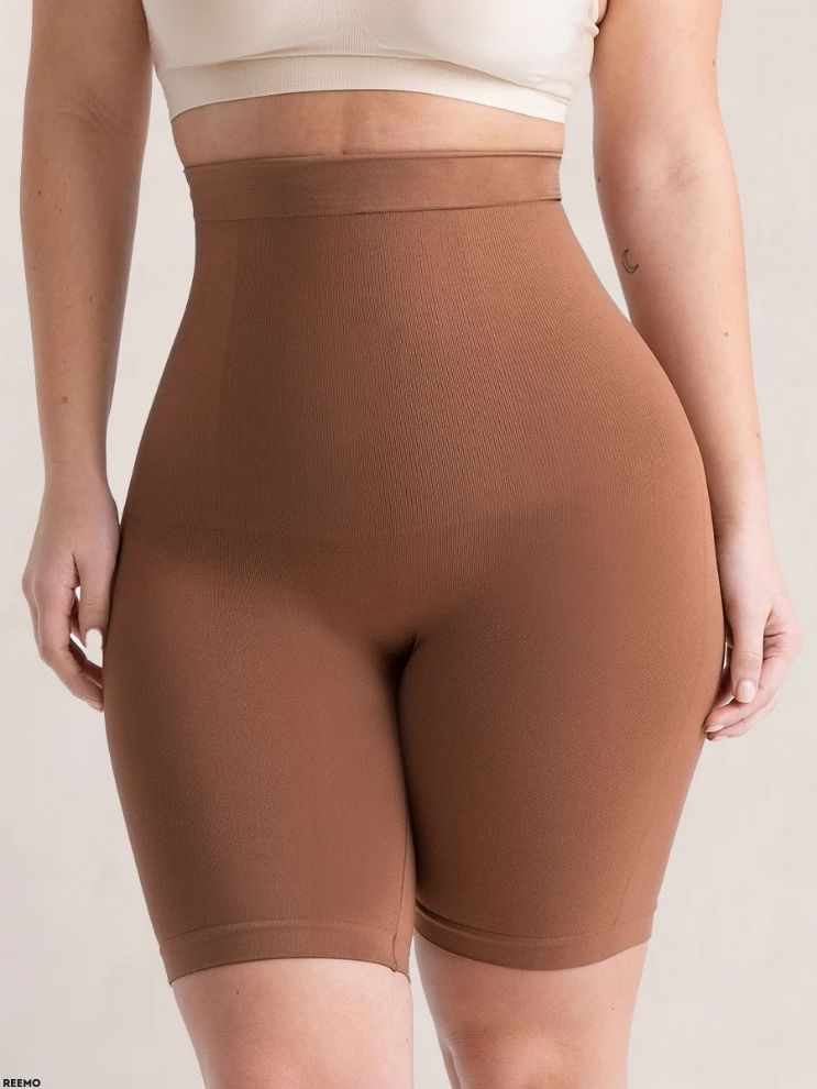 High-Waisted Sculpting Shaper Shorts – Tummy & Thigh Support